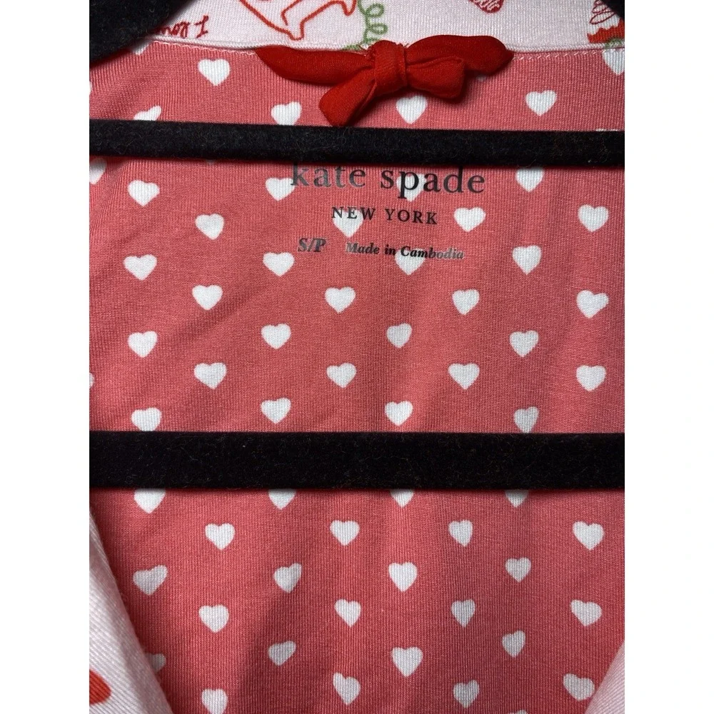 Kate Spade New York Pink Love Valentine Sweet Treats Novelty Pajama Sz Small